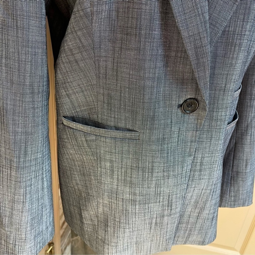 Halogen - Blue White Single Button Lined Blazer S… - image 7